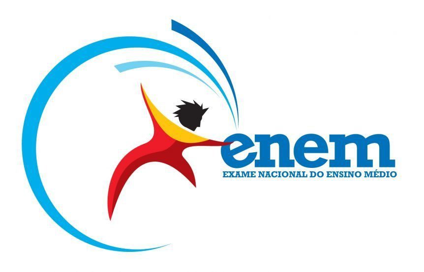 Logo do Enem representando os temas da redação do exame.