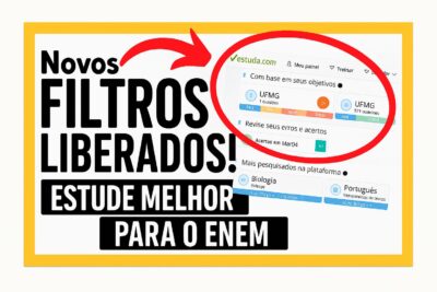 Imagem da plataforma Estuda.com onde mostra os novos filtros de questões para facilitar os estudos de Enem e vestibulares.