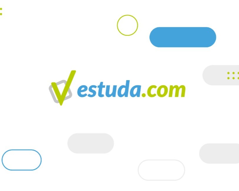 Escrita da marca "Estuda.com", maior plataforma de estudos para Enem e vestibulares do Brasil.