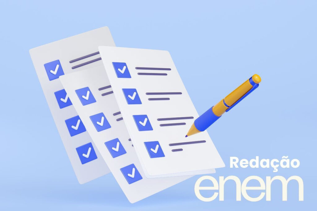 Ilustração de Redação para falarmos sobre os temas de redação que caíram nos últimos 5 anos no Enem.