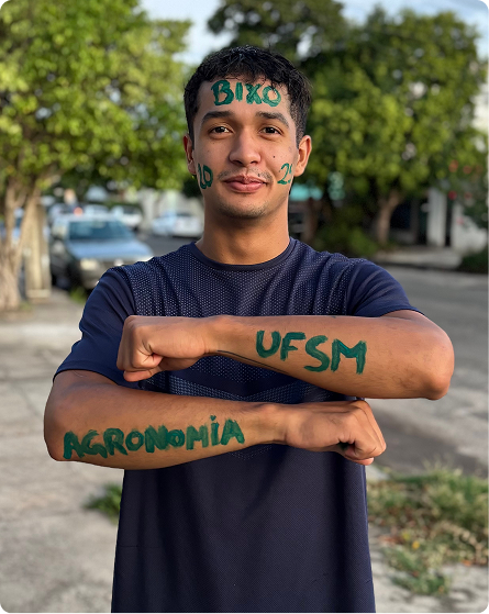 Estudante aprovado em Agronomia na UFSM