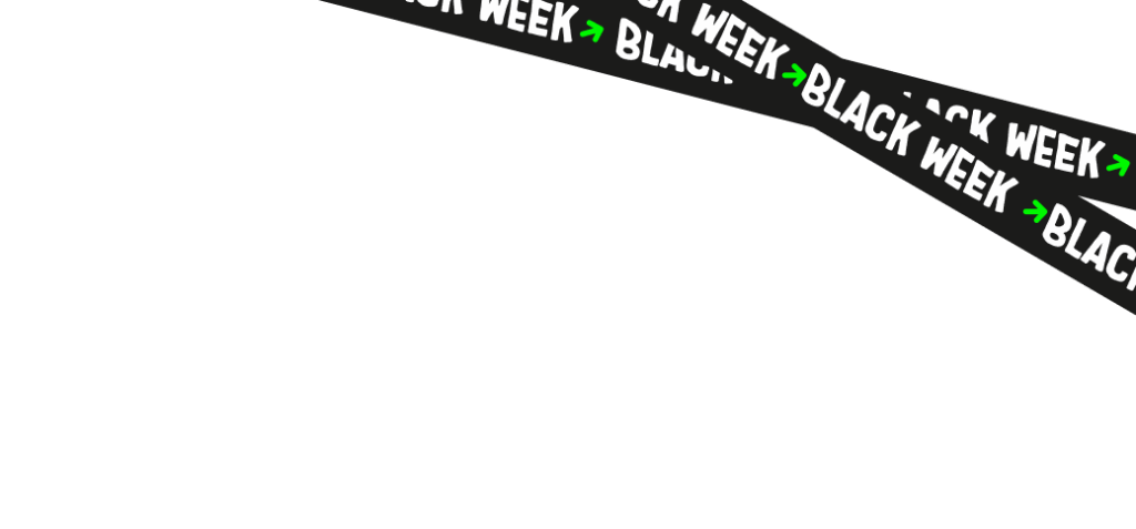 Faixa da Black Friday da Estuda anunciado a Black Week, que é a semana de descontos.
