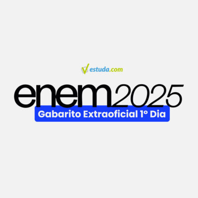 Texto de divulgação escrito: Enem 2025 Gabarito Extraoficial 1° Dia