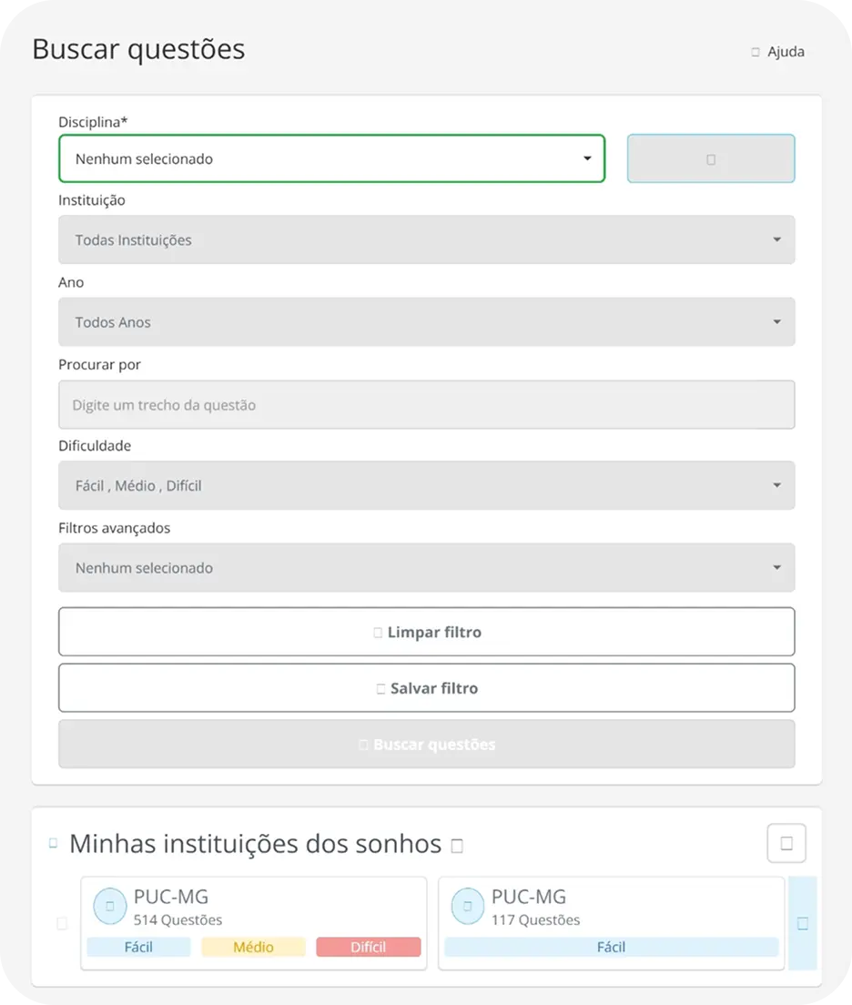Banco de questões turbinado