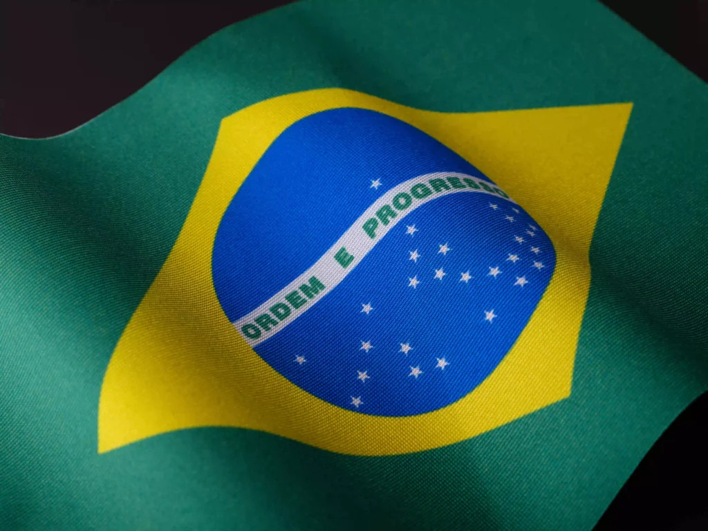 Foto da bandeira do Brasil representando o descobrimento do Brasil no dia 22 de abril