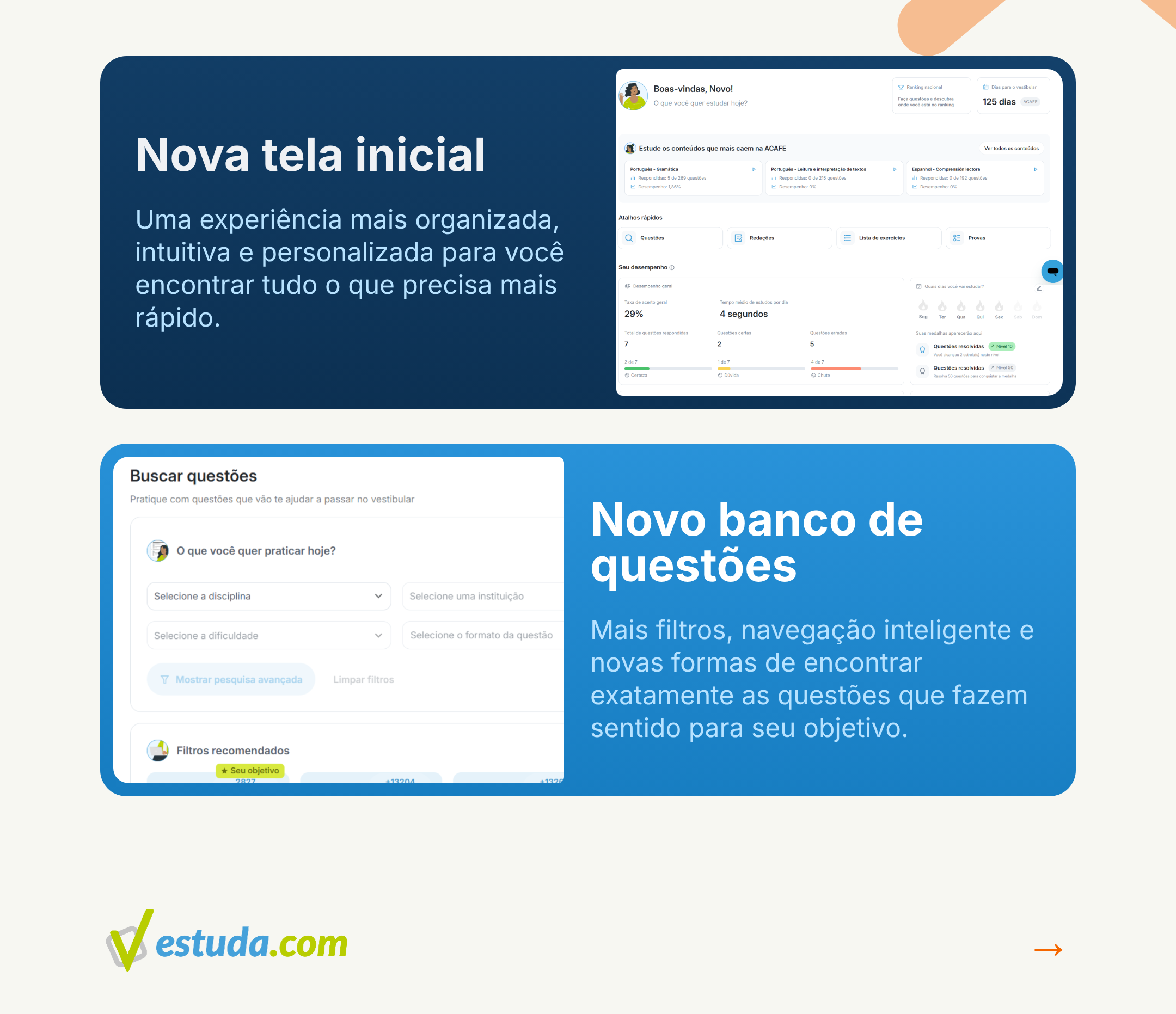 Descubra as 8 novas ferramentas da Estuda.com para revolucionar seus estudos para o ENEM e vestibulares.