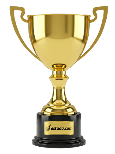 Troféu dourado que representa o ranking do Simulado Nacional ENEM