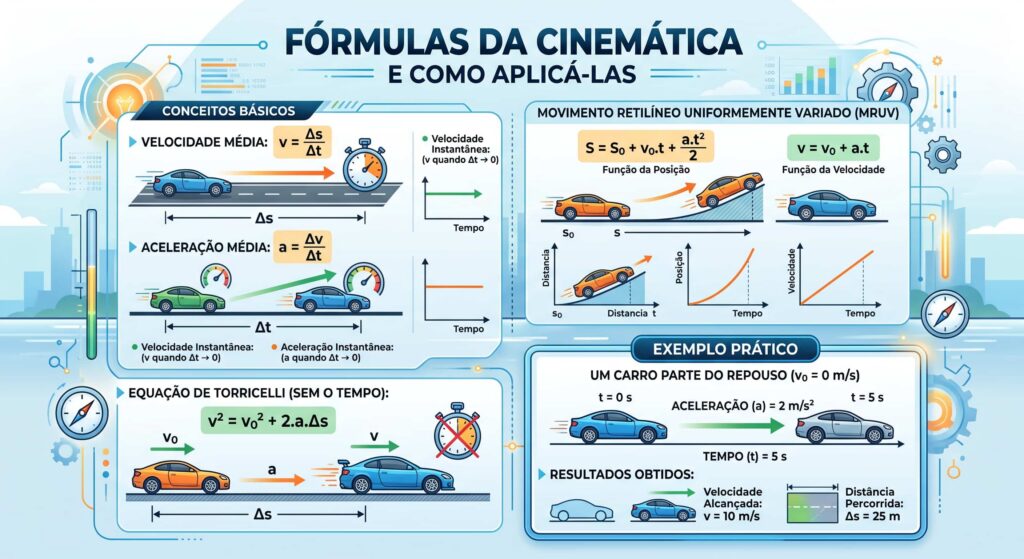 FÓRMULAS DA CINEMÁTICA E COMO APLICÁ-LAS