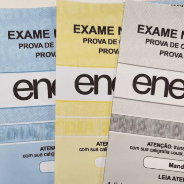 fotos das provas do Enem em referência a divulgação das datas e inscrições do Enem 2025.